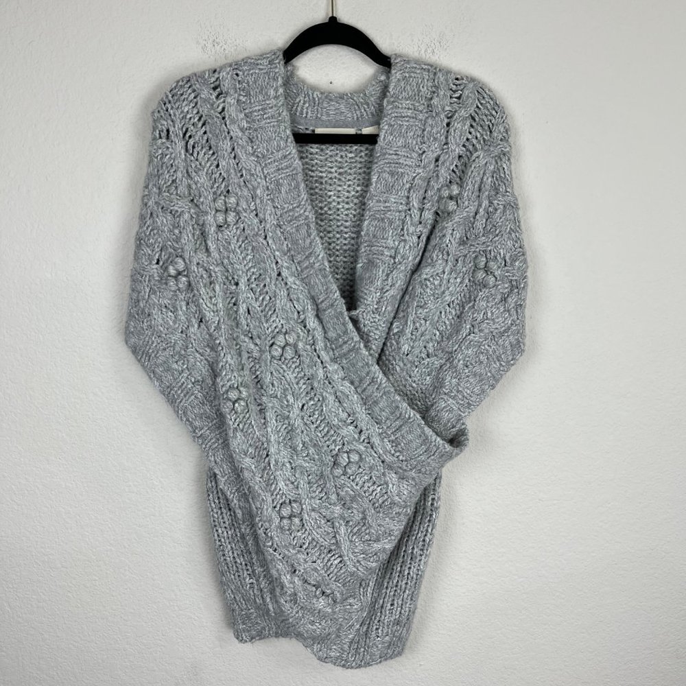 Sleeping On Snow Cable Knit Wrap Sweater Size Medium